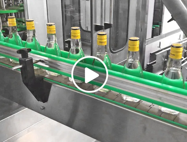 Glass Bottle Wine Filling Capping Machine Video